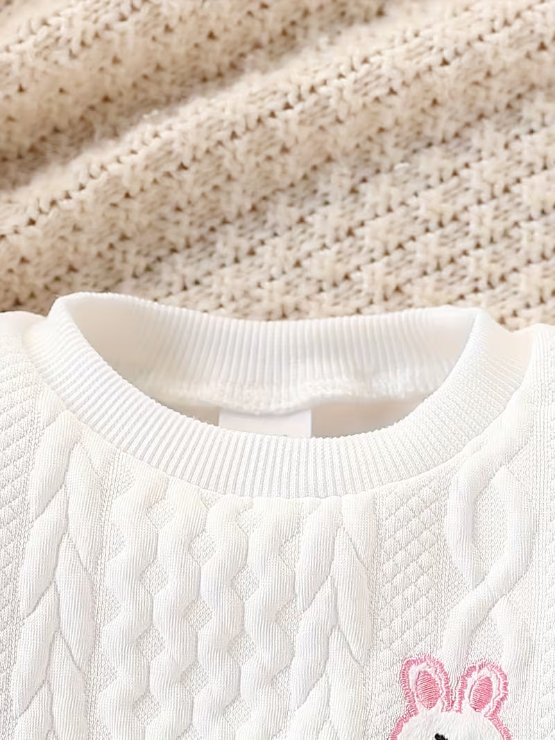Warmes 2-teiliges Jacquard-Strukturstoff-Set für Herbst/Winter