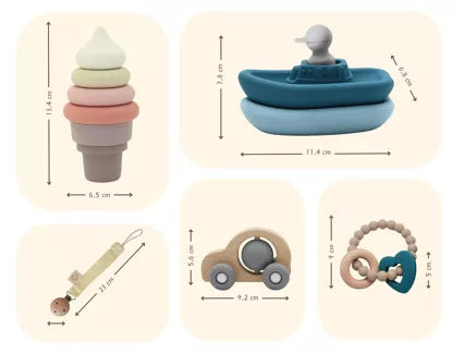 Montessori Spielzeug für Babys 3 – 36 Monate – Geschenkset zur Geburt