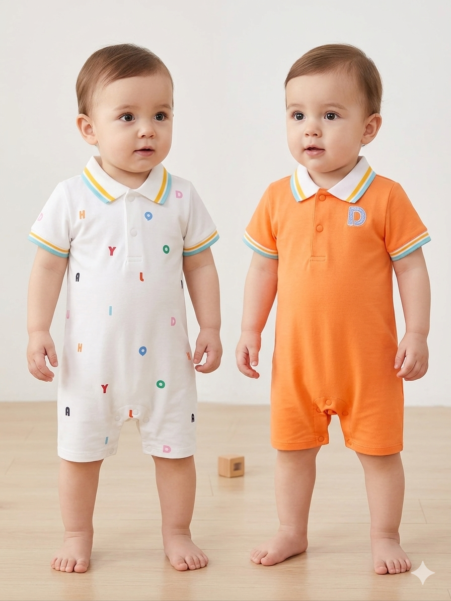Baby Polo-Set „Little Legend“ – Stylischer Zweiteiler mit All-Over Print