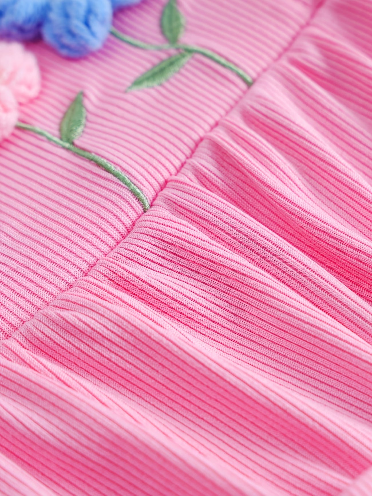 Neugeborenes Mädchen Sommer Pastoralstil 3D-Blumen-Träger 2-in-1 Look