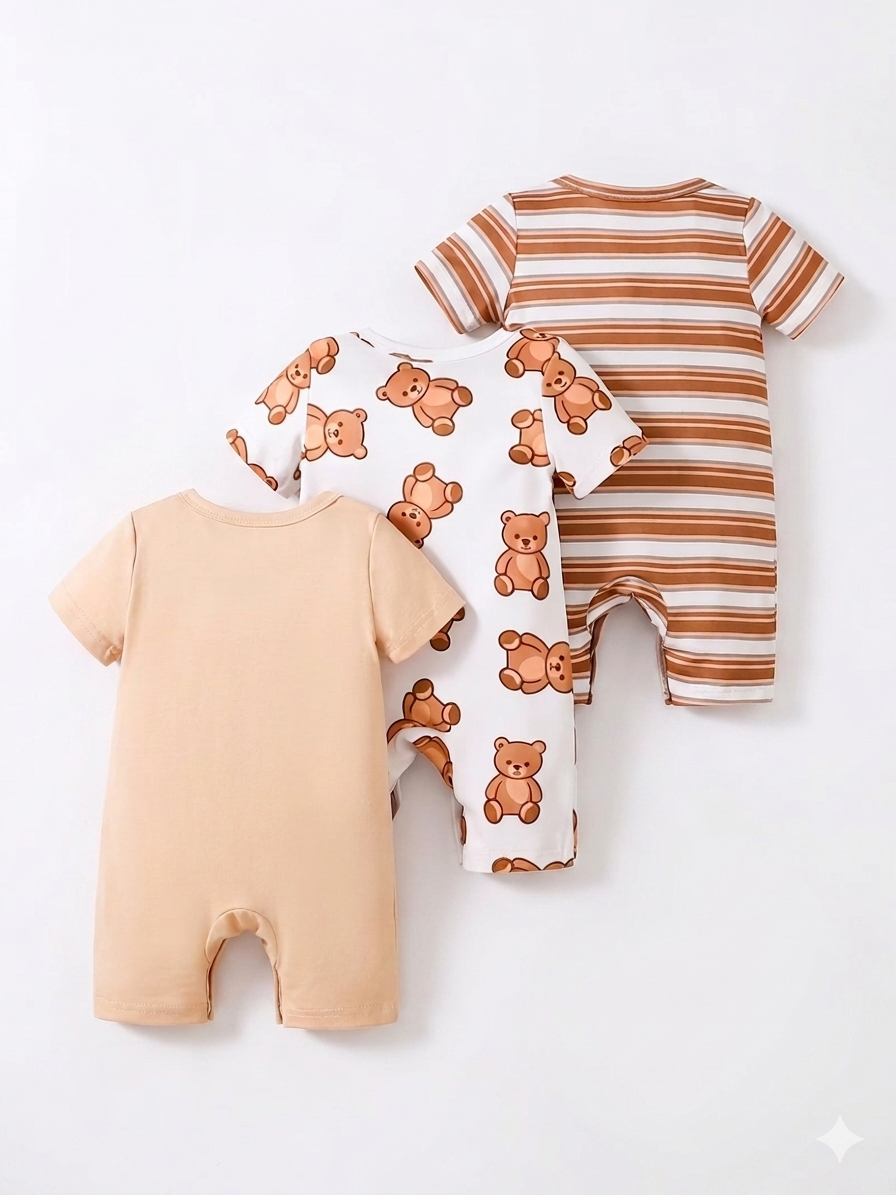 3-teiliges Baby-Jungen Set „Abenteuerbär“